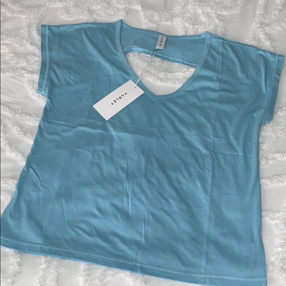 Varley Light Blue Short Sleeve Tee